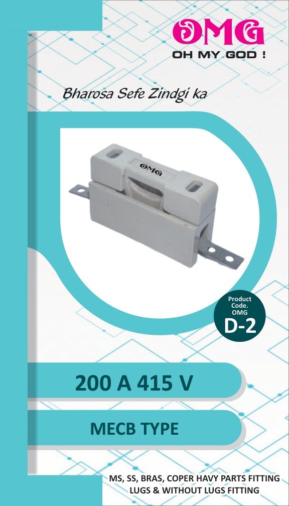 200 A 415 V MECB Type Porcelain Fuse - D-2 catalog sheet