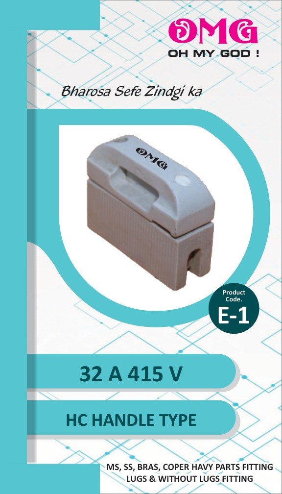 32 A 415 V HC Handle Type Porcelain Fuse - E-1 catalog sheet