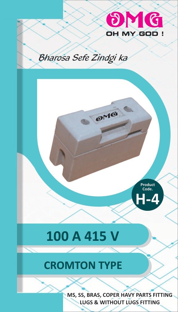 100 A 415 V Cromton Type Porcelain Fuse - H-4 catalog sheet