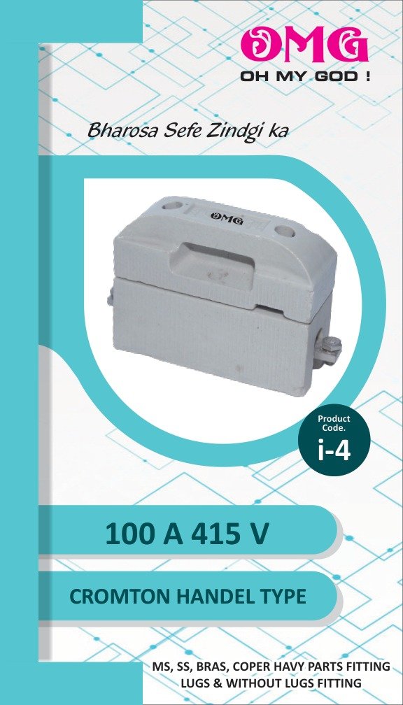 100 A 415 V Cromton Handle Type Porcelain Fuse - I-4 catalog sheet